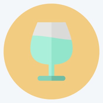 Icon Cognac Glass. suitable for Drink symbol. flat style. simple design editable. design template vector. simple symbol illustration vector