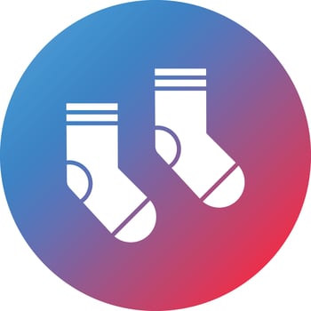 Socks Glyph Circle Gradient Background Icon vector