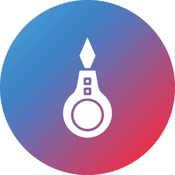 Threader Glyph Circle Gradient Background Icon vector