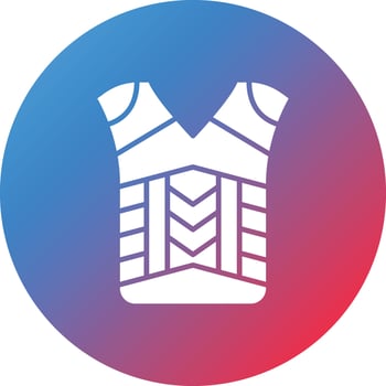 Armor Glyph Circle Gradient Background Icon vector