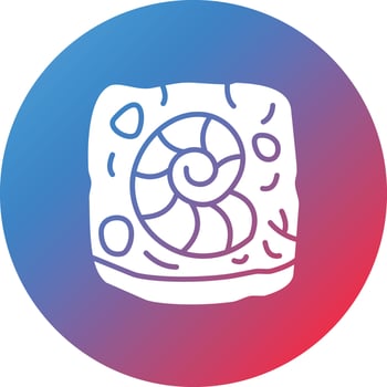 Fossil Glyph Circle Gradient Background Icon vector