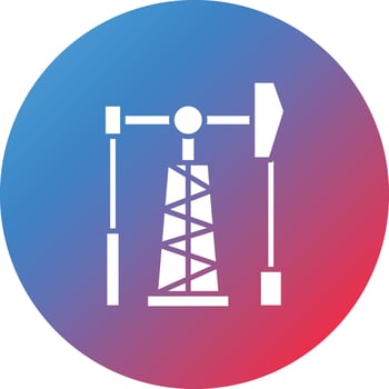 Derrick Glyph Circle Gradient Background Icon vector