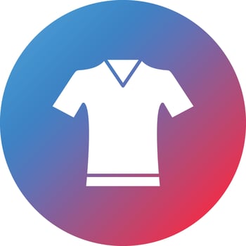 V Neck Shirt Glyph Circle Gradient Background Icon vector