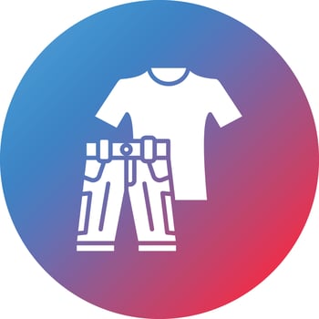 Sport Wear Glyph Circle Gradient Background Icon vector