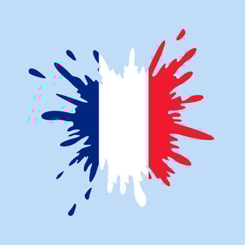 france flag splash design vector illustration