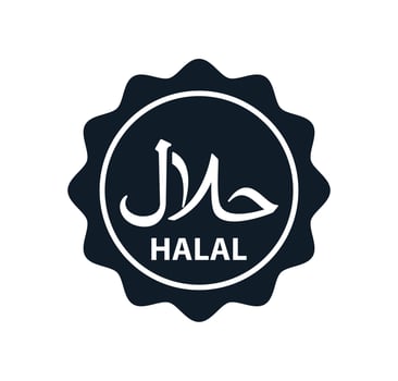 Halal icon vector logo design template