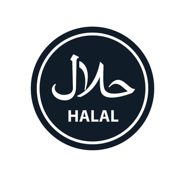 Halal icon vector logo design template