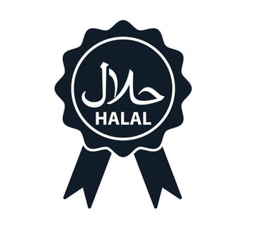 Halal icon vector logo design template