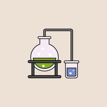 Chemical Laboratory Icons Vector Design