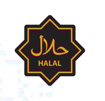 Halal icon vector logo design template