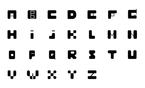 English alphabet, letters vector