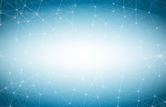Abstract Blue Polygonal Space Background with Connecting Dots and Lines.  Connection structure and science background. Futuristic HUD design. vector