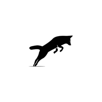 Creative fox Animal Modern Simple Design Concept logo vector