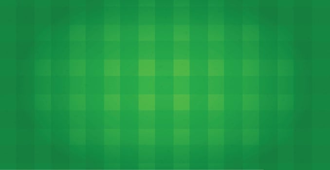 Realistic green football field with checkered markings - Vector