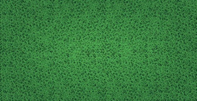 Panoramic green background realistic grass soccer turf - Vector