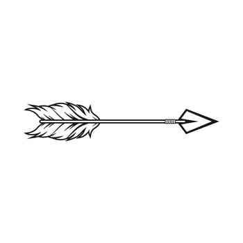 tribal arrow graphic design vector