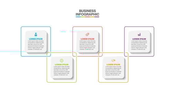 Presentation business infographic template vector