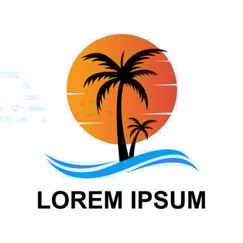 Summer Beach vector logo
