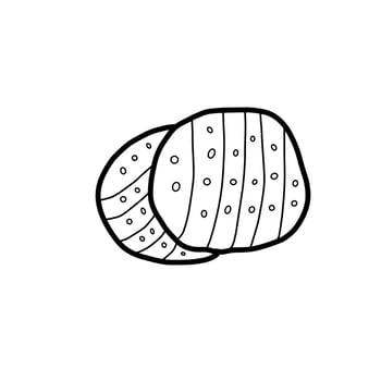 Minced pork Fresh Food Hand drawn organic line Doodle vector