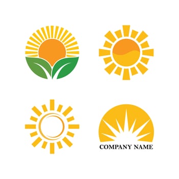 sun illustration logo vector