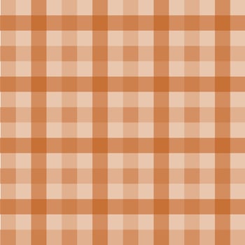 Brown cream gingham seamless pattern. For plaid, tablecloths, clothes, shirts, dresses, paper, bedding, blankets, quilts and other textile products. Vector design. Concept of cowboy, country, kitchen.