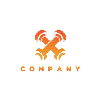 Letter X fitness logo illustration design vector