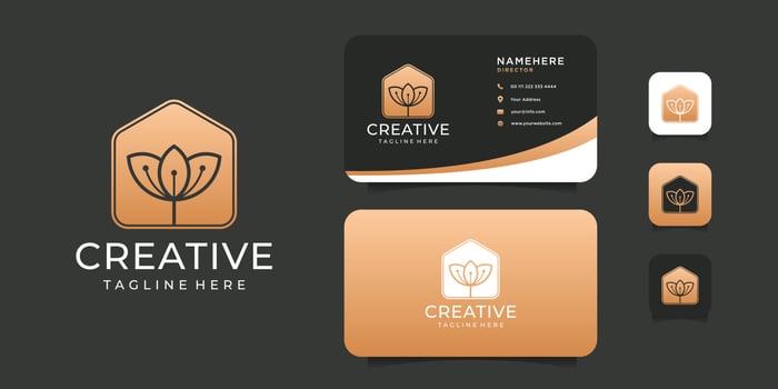Creative spa flower with building real estate shape logo design vector