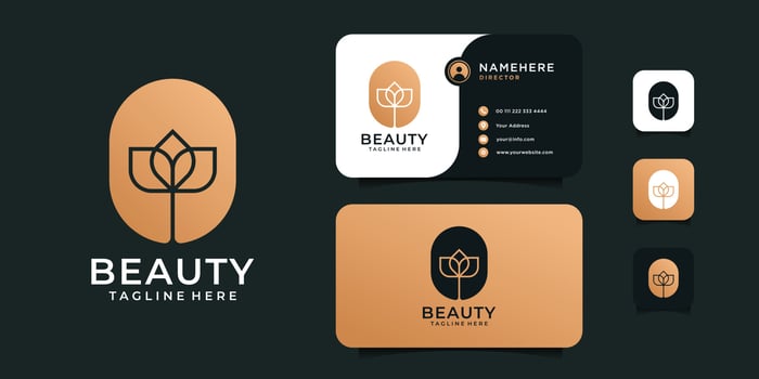 Luxury beauty flower logo design vector concept for spa