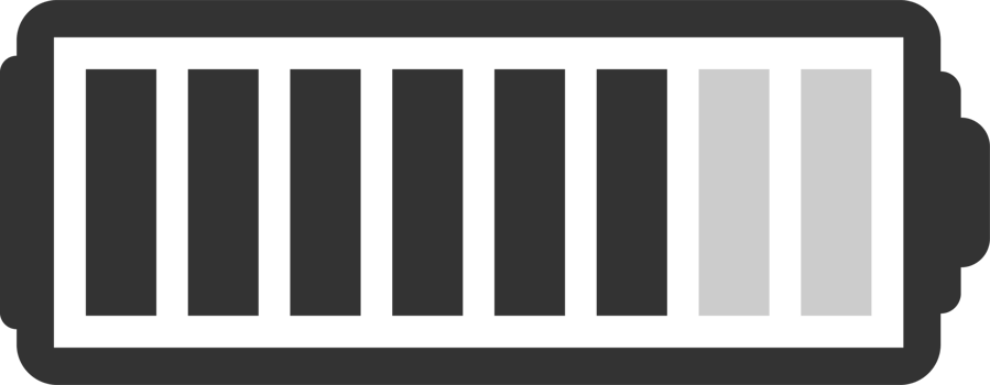 Battery charge level png illustration