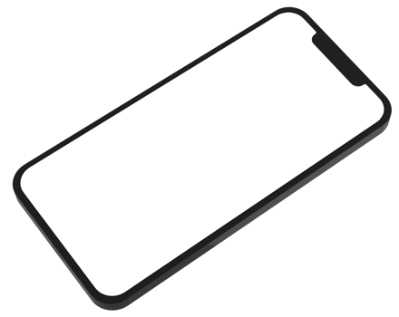 Mobile Phone Template Mockup. 3D illustration. png