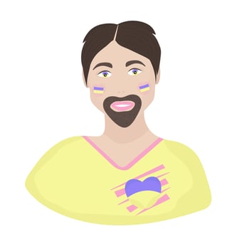 Ukrainian man, illustration vector