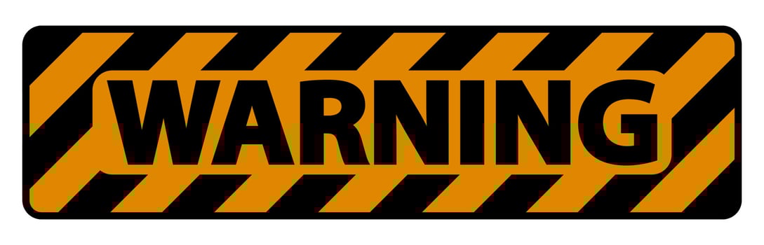 Warning Sign On White background vector