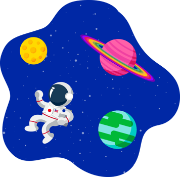 astronaut kids, Cartoon illustration, Planet png