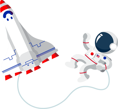 astronaut kids, Cartoon illustration, Planet png