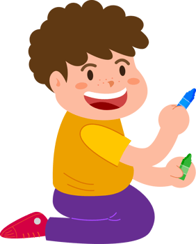Kids cartoon character , Reading and drawing png
