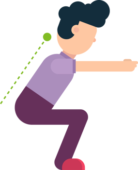 Business man showing the correct posture png