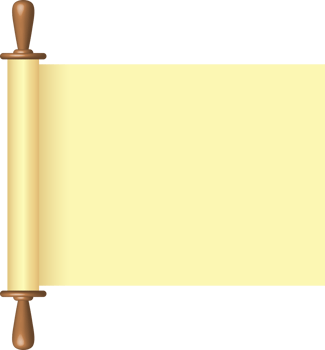 Blank paper scroll png illustration
