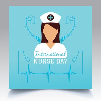 International Nurse Day Template Design vector