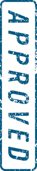 Stamp mark with approved text png