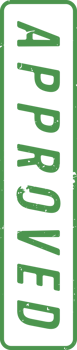 Stamp mark with approved text png