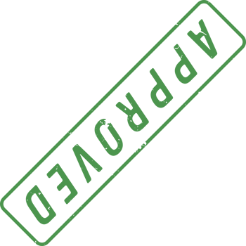 Stamp mark with approved text png