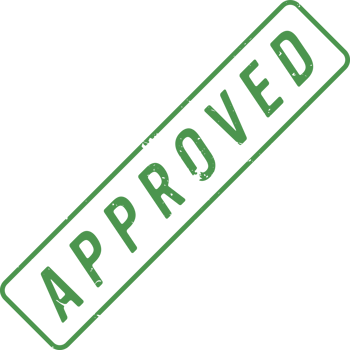 Stamp mark with approved text png