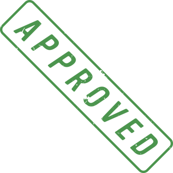 Stamp mark with approved text png