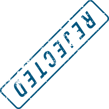 Stamp mark with rejected text png