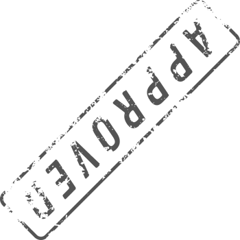 Stamp mark with approved text png