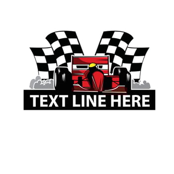 racer winner flag vector