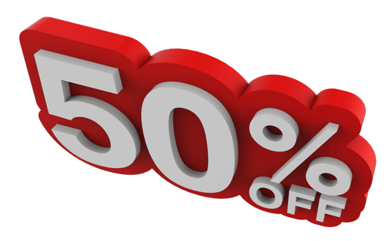 Sale tag number discount promotion. 3D illustration png