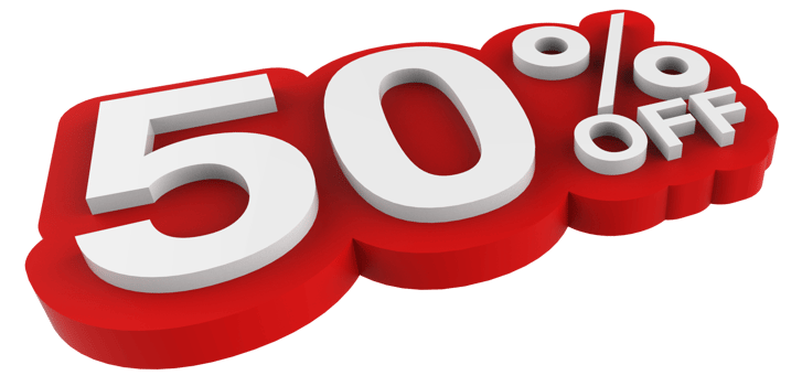 Sale tag number discount promotion. 3D illustration png