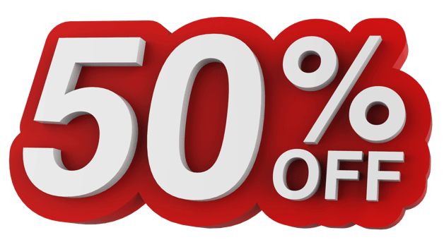 Sale tag number discount promotion. 3D illustration png