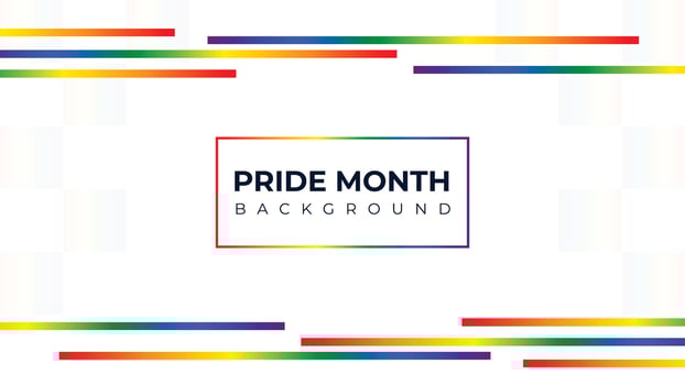 Pride Month Banner, Pride Month Background On Pride Month Colorful Rainbow Concept LGBT vector